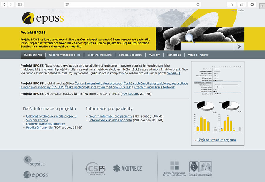 EPOSS: multicentre research database for implementation of parametric monitoring of severe sepsis treatment directly in clinical practice